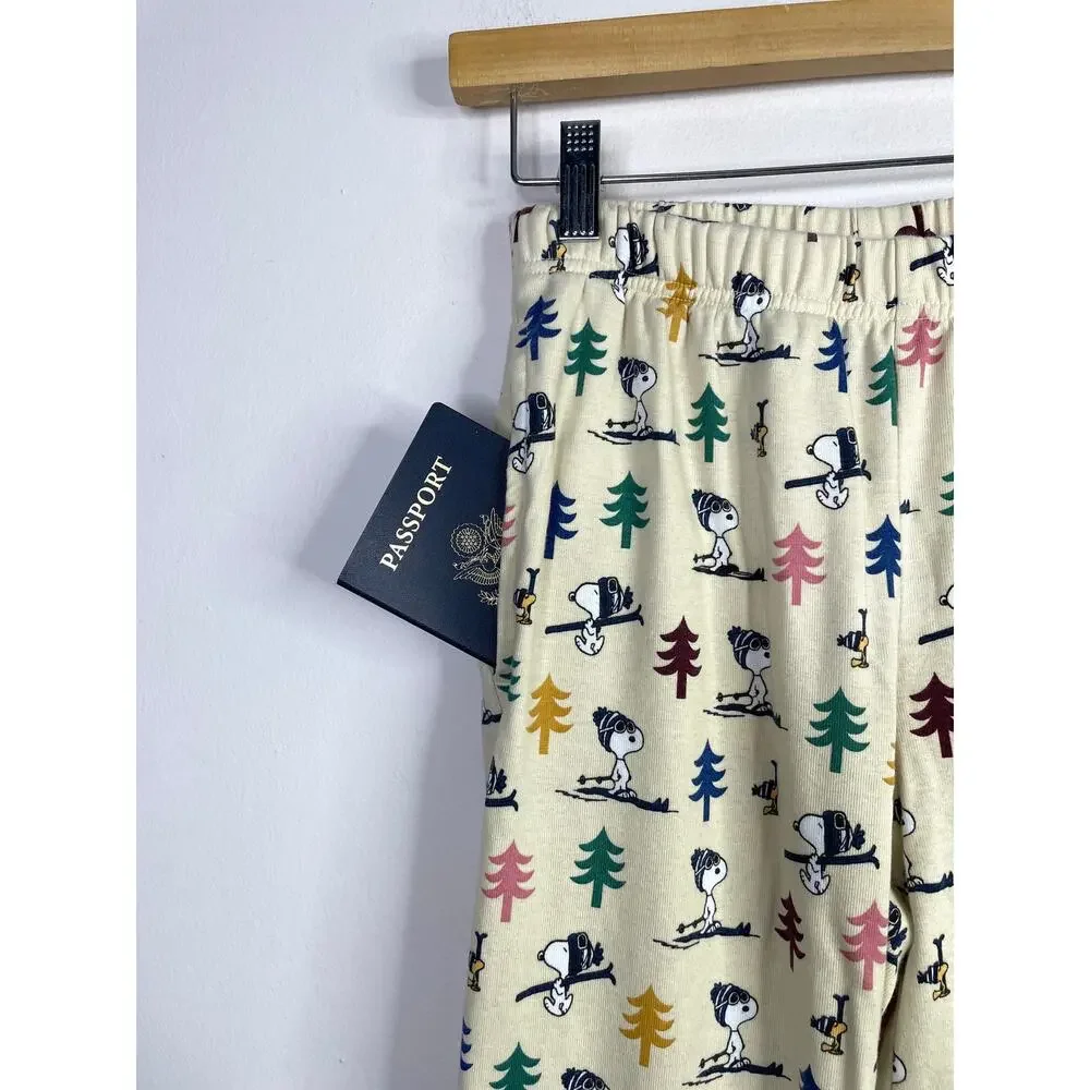 Hanna Andersson x Peanuts Snoopy Wide Leg Organic Cotton Pajama Pants Womens XS